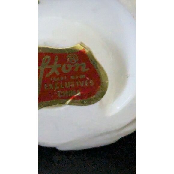 Lefton Porcelain Angel Figurine With Trumpet Gold Accents 3” White & Floral - Picture 8 of 10